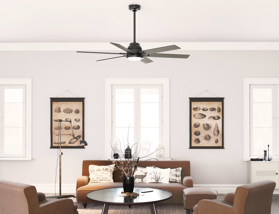 Hunter Ragalian Hunter 60-inch Gravity Ceiling Fan With LED Light — Rise