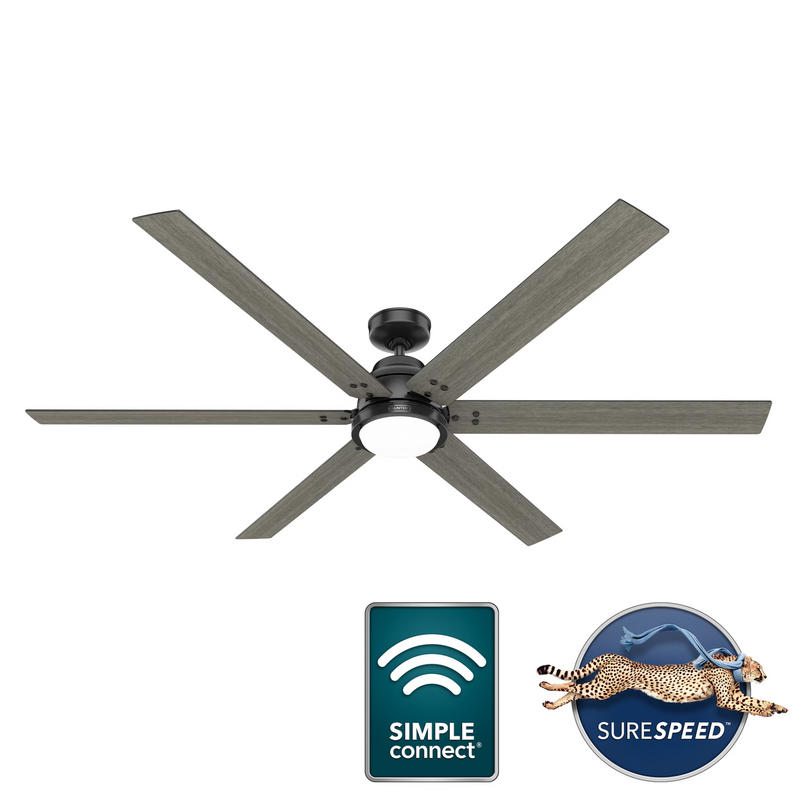 Hunter 72-Inch Gravity Ceiling Fan With LED Light