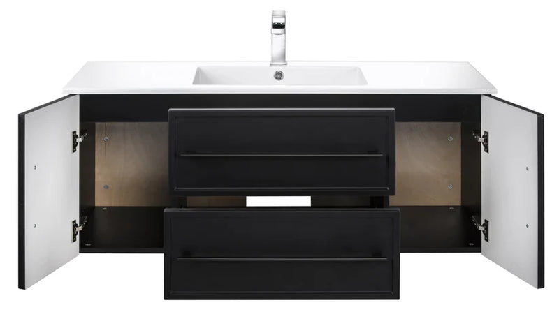Cutler Milano 48” Black Wall Mount Shaker Vanity FV BLACK48MS