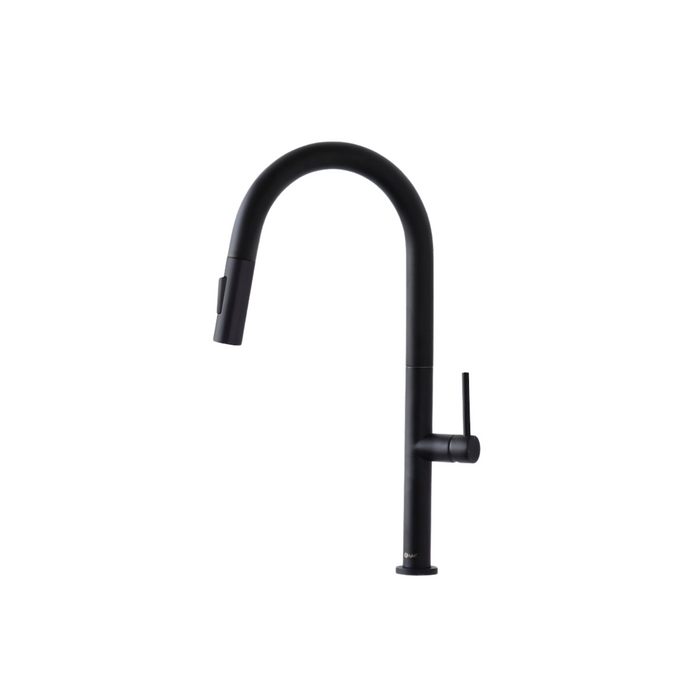 Stylish Modena Single Handle Pull Down Kitchen Faucet - Matte Black Finish - K-141N