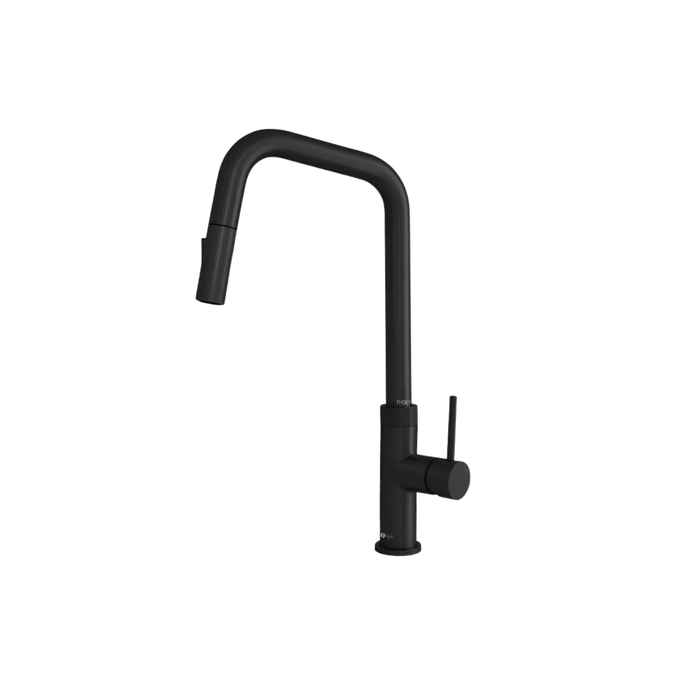Stylish Gela Single Handle Pull Down Touchless Kitchen Faucet in Matte Black - K-150NM