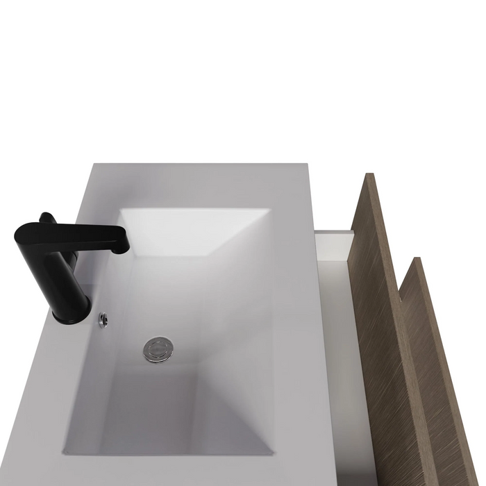 Cutler Cassidy 36" Single Sink Wall Mount Cultured Marble Top Bathroom Vanity