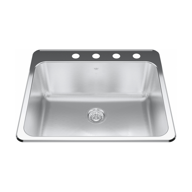 Kindred 25.25" Steel Queen Drop In Laundry Sink QSLA2225-10-4N