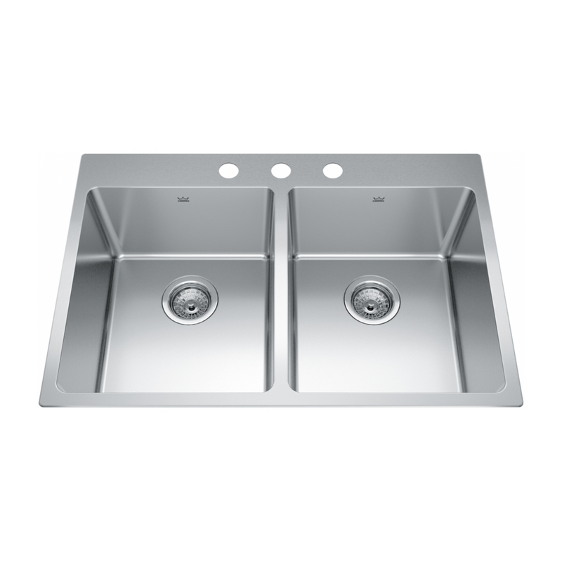 Kindred 31" Brookmore Drop In Kitchen Sink - BDL2131-9-3N