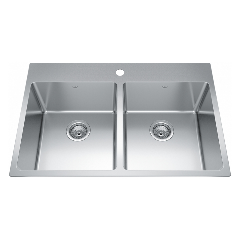 Kindred 33" Brookmore Drop In Kitchen Sink - BDL2233-9-1N