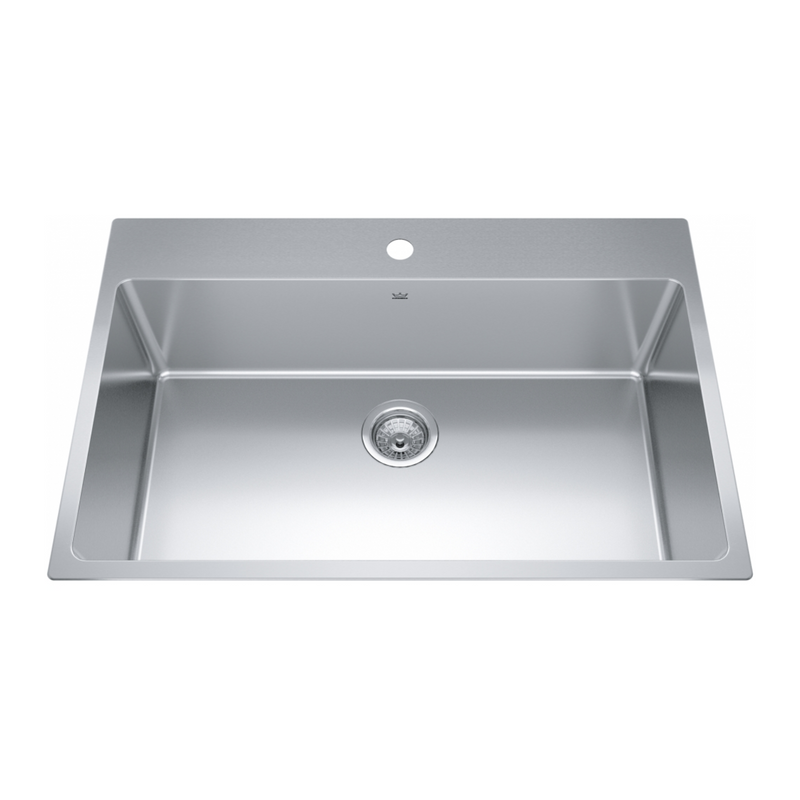 Kindred 33" Brookmore Drop in Kitchen Sink - BSL2233-9-1N-OW