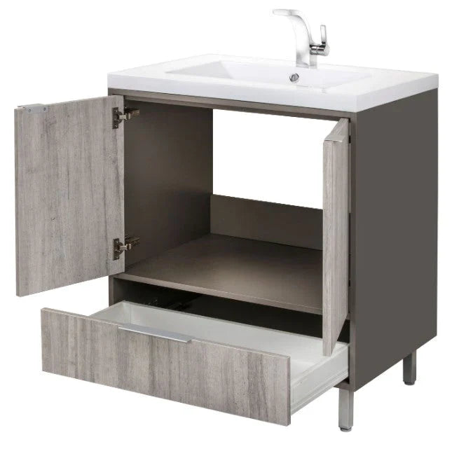 Cutler London 30” Gray Freestanding Vanity LCSHF30