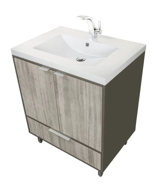 Cutler London 30” Gray Freestanding Vanity LCSHF30