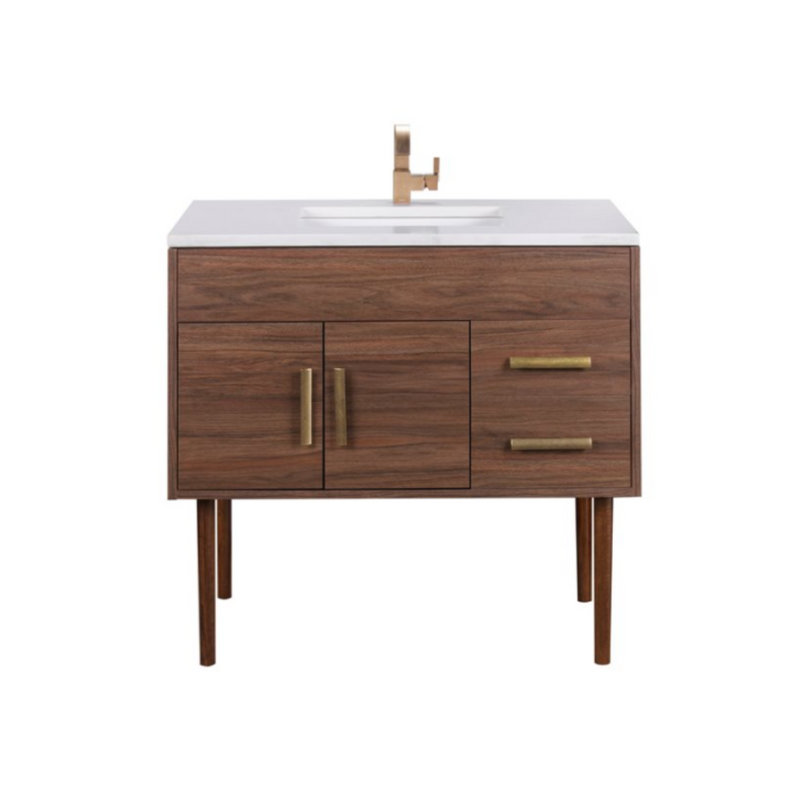 Cutler Kitchen & Bath Garland Collection Chalby Clay 36 inch Freestanding Modern Bathroom Vanity MID-CNT-36