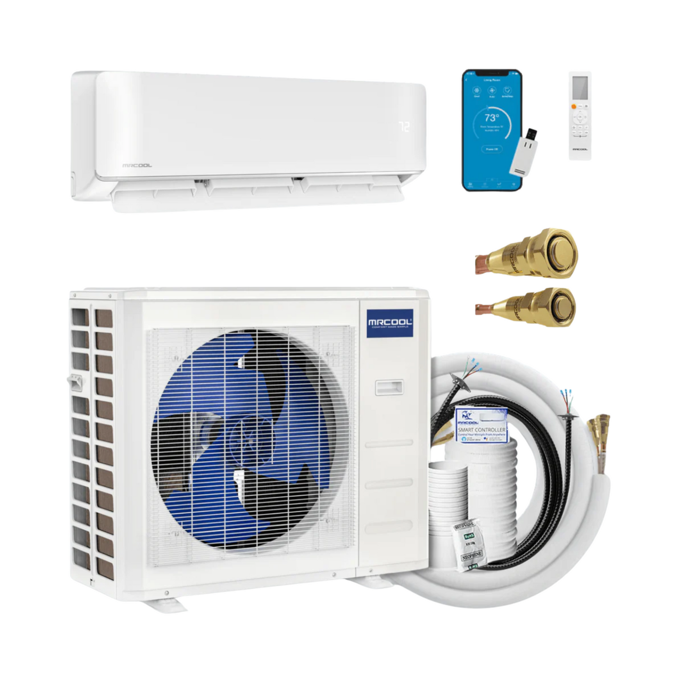 MRCOOL DIY 5th Gen E Star 9,000 BTU Single Zone Mini Split Complete Sy ...