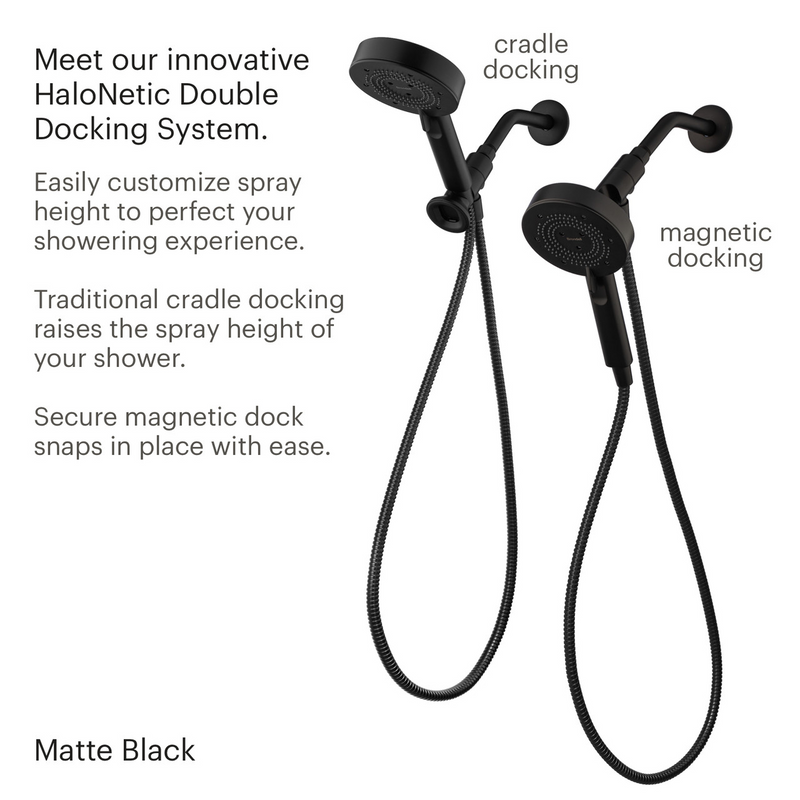 Brondell Nebia Yuba 5-Setting Handshower with HaloNetic Double Docking System