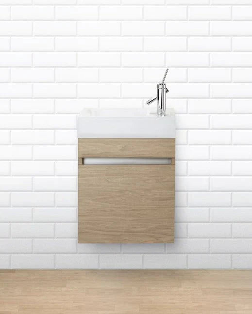 Cutler Piccolo 18” Space Saver Wall Mount Bathroom Vanity