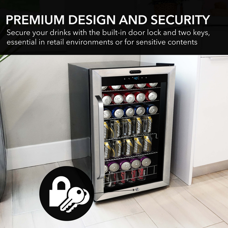Whynter Freestanding 121 Can Beverage Refrigerator with Digital Control and Internal Fan