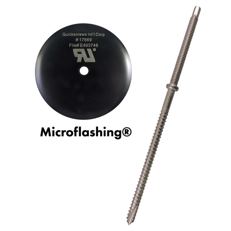QuickBOLT 5/16" X 8" QuickBOLT Type 304 Stainless Steel With 3" Microflashing Kit - 17679