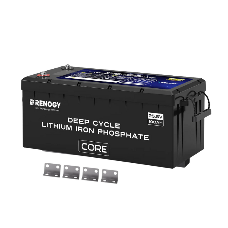 Renogy Core - 24V 100Ah Deep Cycle Lithium Iron Phosphate Battery - RBT24100LFPSHx4