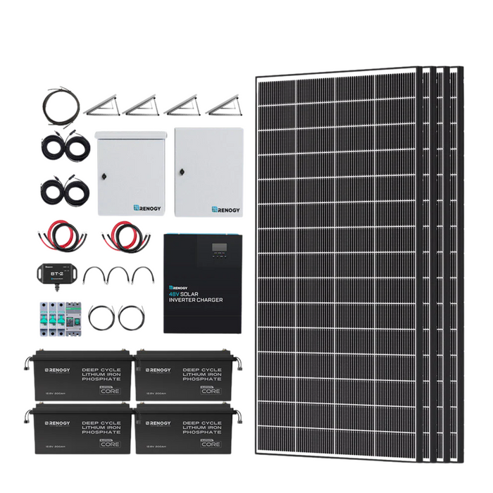 Renogy 1200W/2500W Tiny House Home Cabin Kit - RKIT1200D-T-CLFP