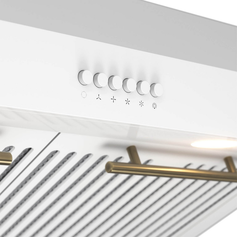 Forno BARI 30" Under Cabinet Mount Range Hood in White 400 CFM - FRHUC5255-30WHT