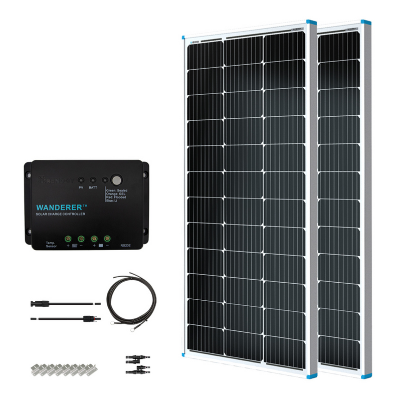Renogy 200W 12V General Off-Grid Solar Kit - RNG-KIT-STARTER200D-WND30