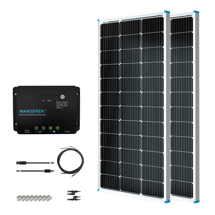Renogy 200W 12V General Off-Grid Solar Kit - RNG-KIT-STARTER200D-WND30