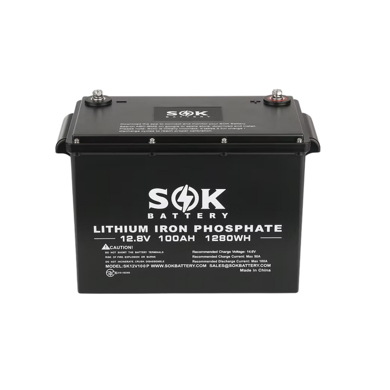 SOK Battery Lithium Iron Phosphate 12V 100Ah Marine Grade - SK12V100P