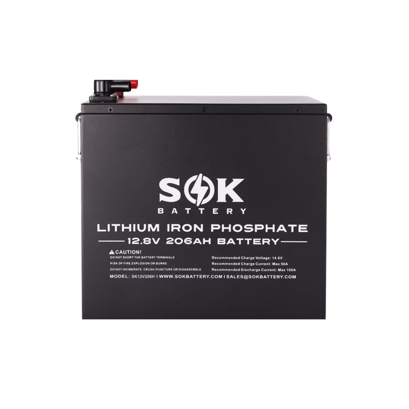 SOK Battery LiFePO4 Battery Bluetooth&Built-in heater 12V 206Ah - SK12V206H