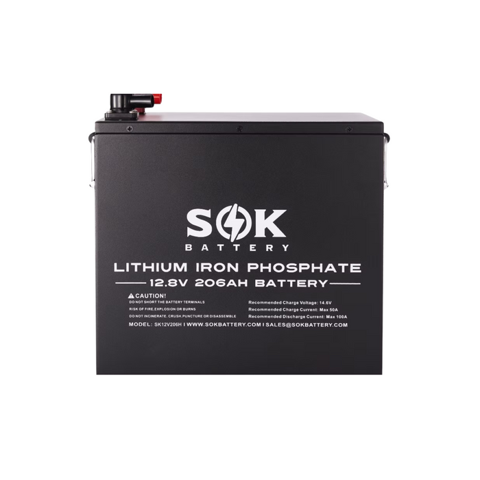SOK Battery LiFePO4 Battery Bluetooth&Built-in heater 12V 206Ah - SK12V206H