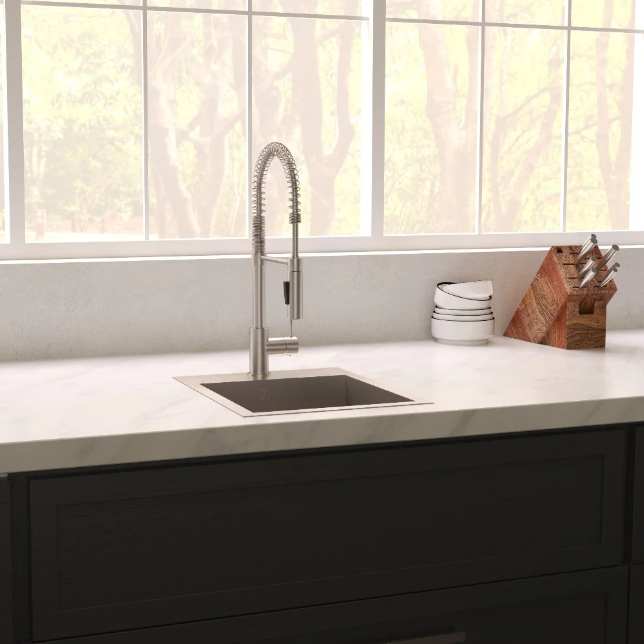 ZLINE Donner 15 in. Topmount Single Bowl Stainless Steel Bar Kitchen Sink