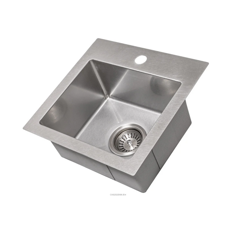 ZLINE Donner 15 in. Topmount Single Bowl Stainless Steel Bar Kitchen Sink