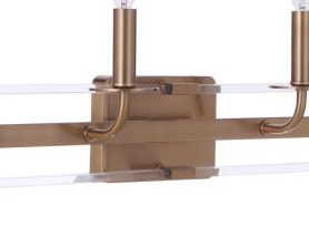 Craftmade Graclyn 4-Light 35-inch Satin Brass Vanity Light Wall Light 57704-SB