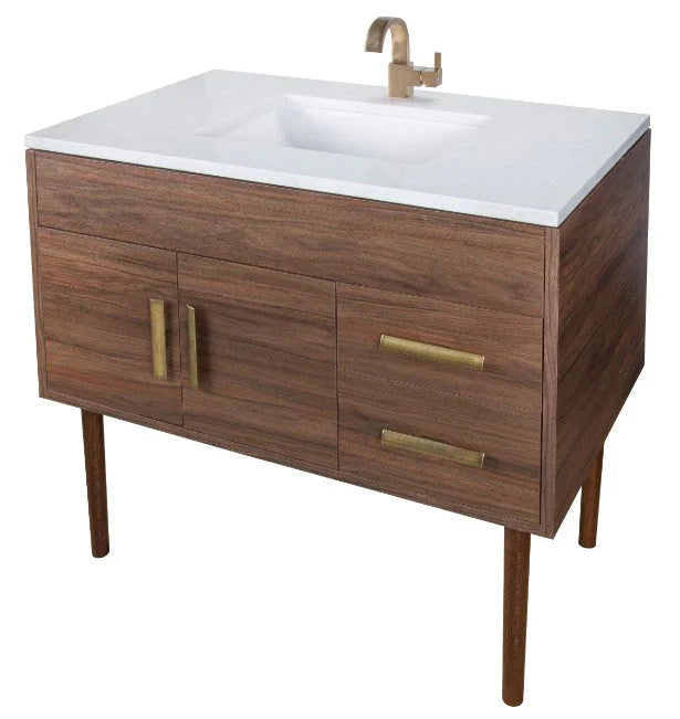 Cutler Kitchen & Bath Garland Collection Chalby Clay 36 inch Freestanding Modern Bathroom Vanity MID-CNT-36