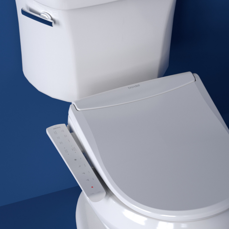 Brondell Swash Thinline T22 Luxury White Toilet Seat with Side Arm Control