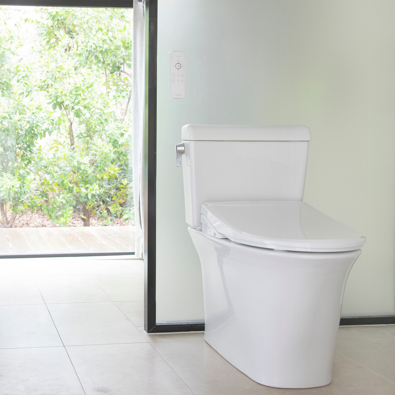 Brondell Swash Thinline T44 Luxury White Toilet Seat with Remote Control