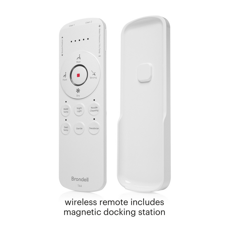 Brondell Swash Thinline T44 Luxury White Toilet Seat with Remote Control