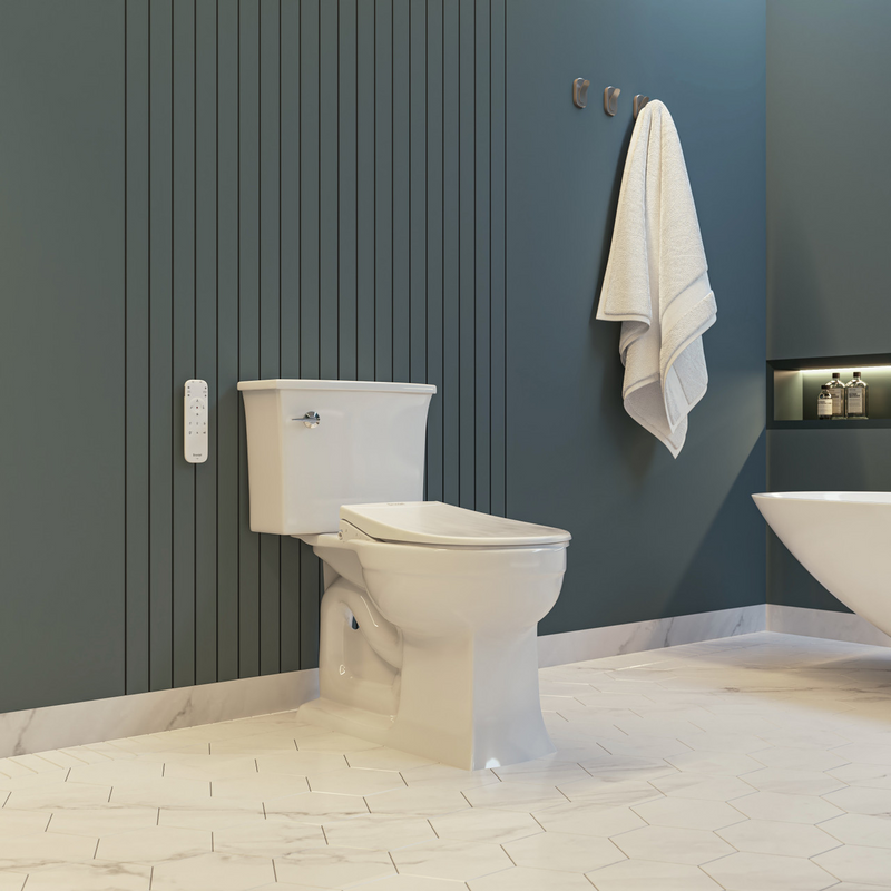 Brondell Eco Thinline T66 Luxury Toilet Seat with Remote Control - T66-EW
