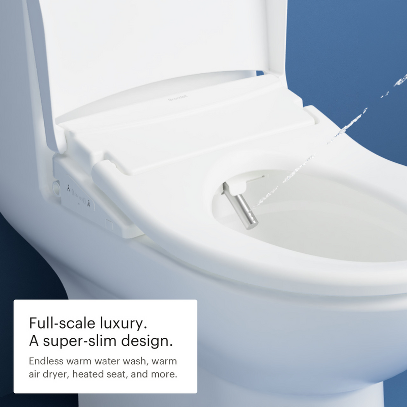 Brondell Eco Thinline T66 Luxury Toilet Seat with Remote Control - T66-EW