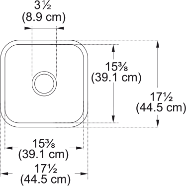 Franke 17.5" Cisterna Undermount Kitchen Sink - CCK110-15WH