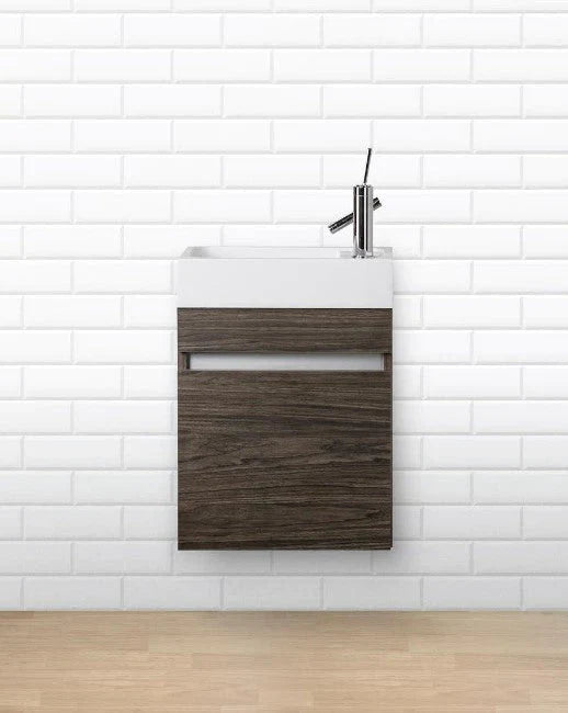 Cutler Piccolo 18” Space Saver Wall Mount Bathroom Vanity