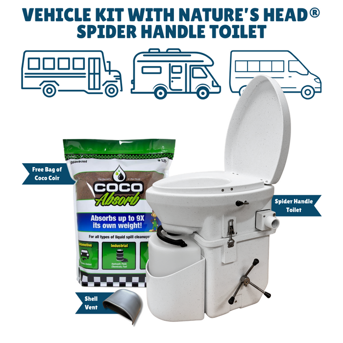 Nature's Head Vehicle Kit with Nature's Head Spider Handle