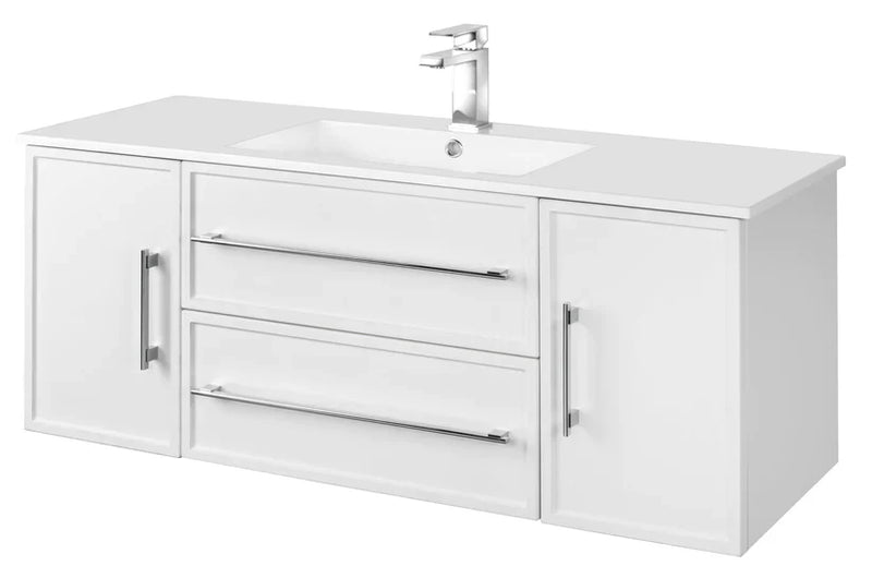 Cutler Milano 48” White Wall Mount Shaker Vanity FV WHITE48MS