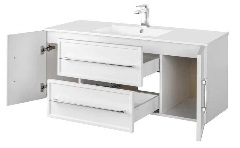 Cutler Milano 48” White Wall Mount Shaker Vanity FV WHITE48MS