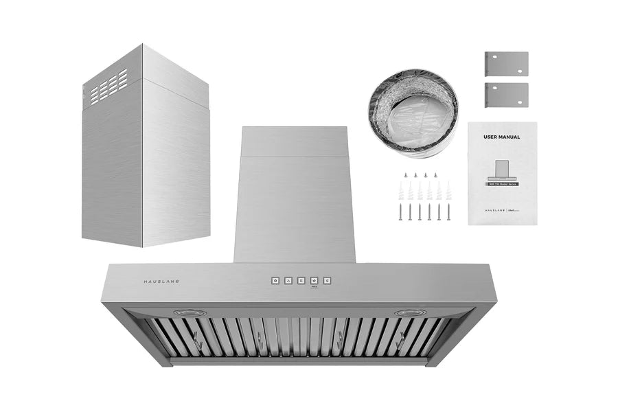 Hauslane 30" WM-730SS-30 860 CFM Convertible Wall Mount Range Hood