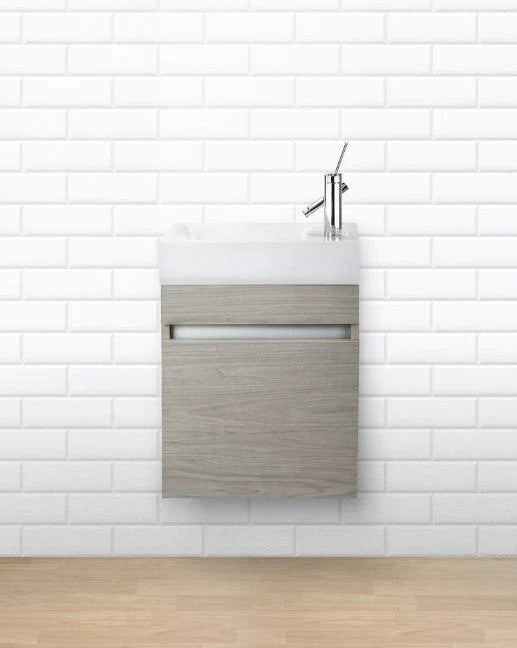 Cutler Piccolo 18” Space Saver Wall Mount Bathroom Vanity