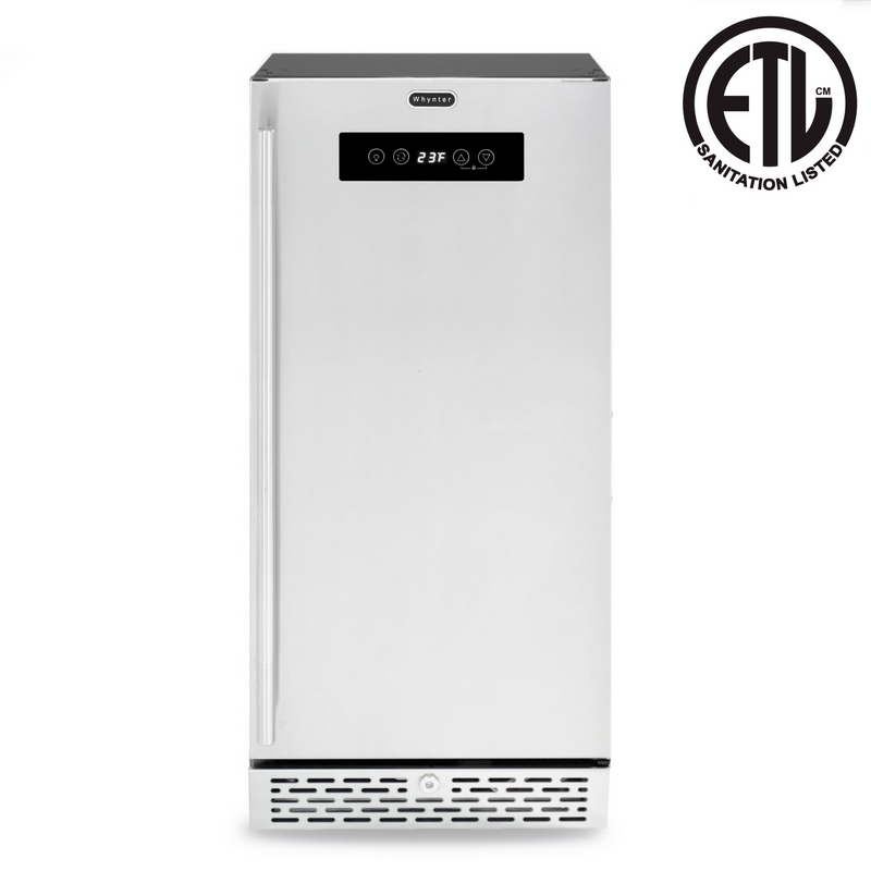 Whynter Stainless Steel Built-in or Freestanding 2.9 cu. ft. Beer Keg Froster Beverage Refrigerator with Digital Controls