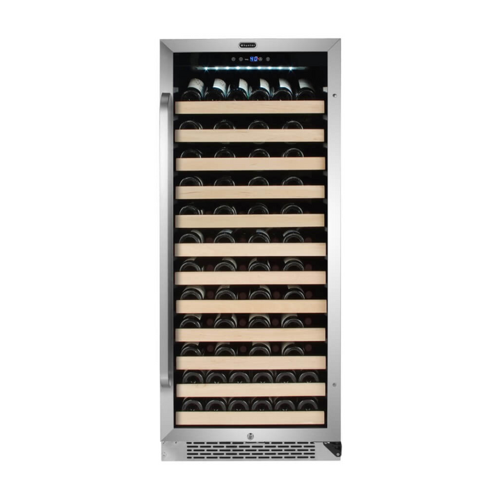 Whynter 100 Bottle Built-in Stainless Steel Compressor Wine Refrigerator with Display Rack and LED display