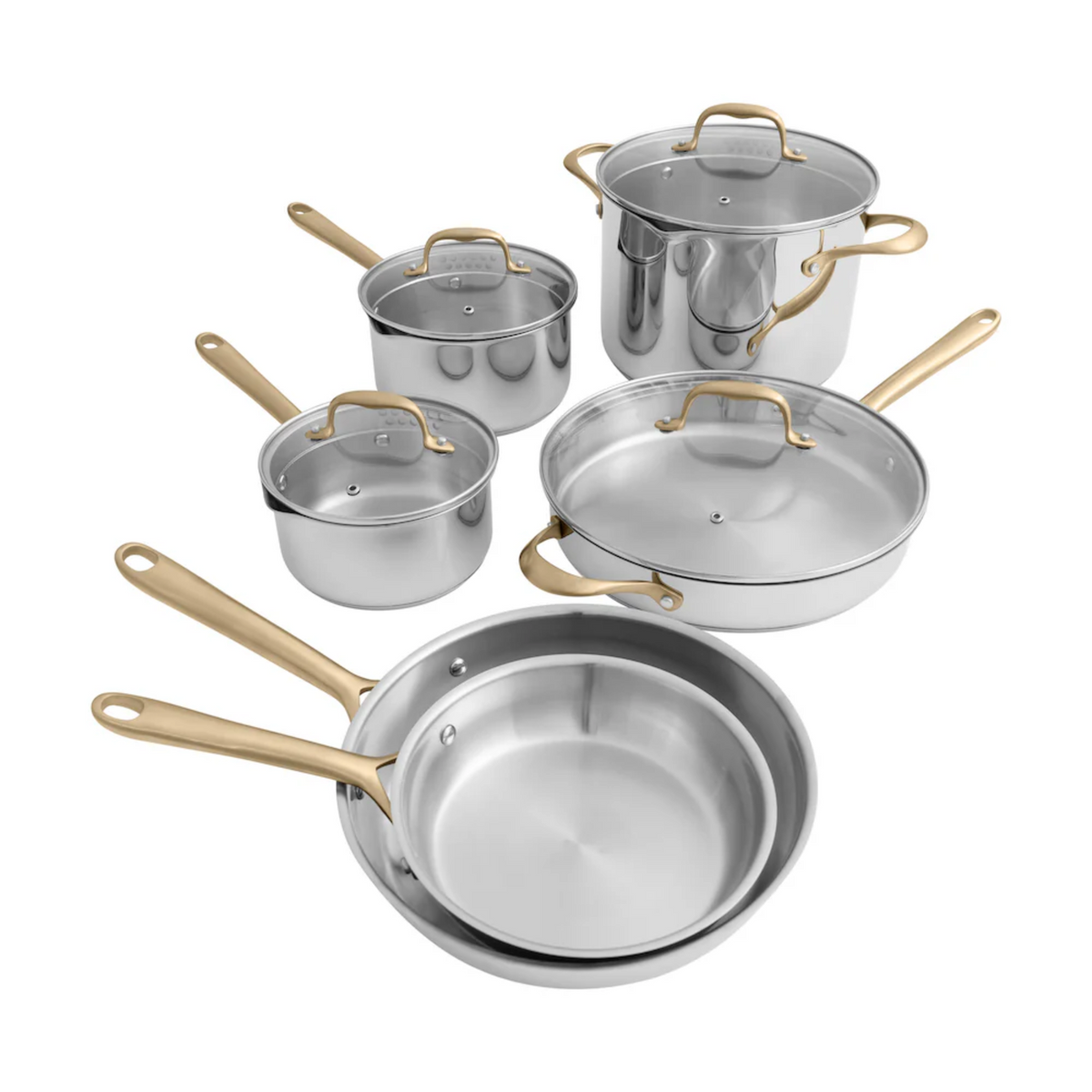 ZLINE 10-Piece Stainless Steel Non-toxic Cookware Set (CWSETL-ST-10) — Rise