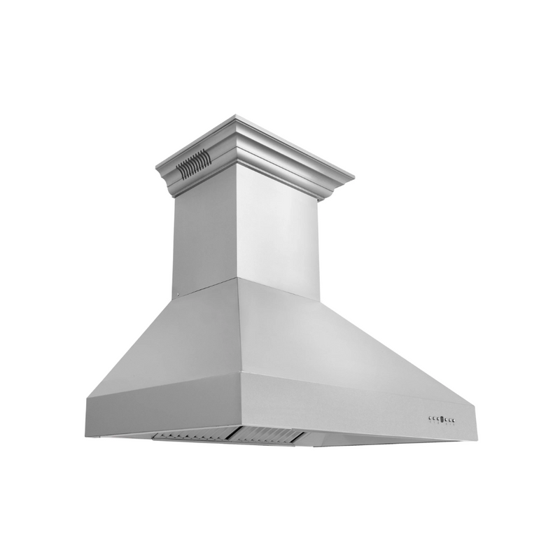 ZLINE Ducted Vent Wall Mount Range Hood in Stainless Steel with Built-in CrownSound™ Bluetooth Speakers