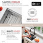 Stylish VERSA22 22" Workstation Single Bowl Undermount 16 Gauge Stainless Steel Kitchen Sink - S-622WK