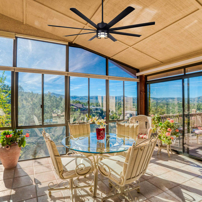 Canarm Ezra 72" Outdoor Ceiling Fan - CP72EZR8BK-W