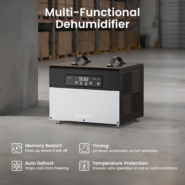 Waykar 70 Pint Energy Star Crawl Space Dehumidifier - AFY1.5DPM