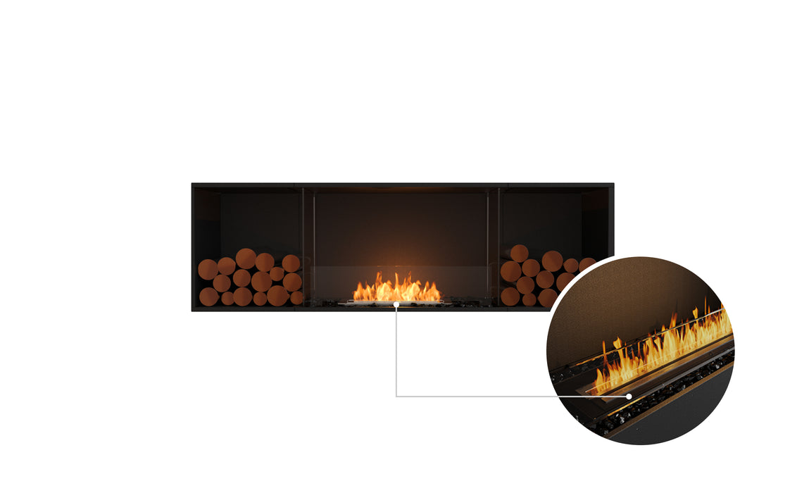 EcoSmart Fire Flex 68SS Single Sided Fireplace Insert with 2 Storage Boxes